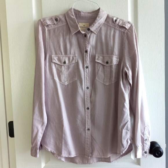 American Eagle Shirt Jacket Boyfriend Fit - Picture 2 of 4